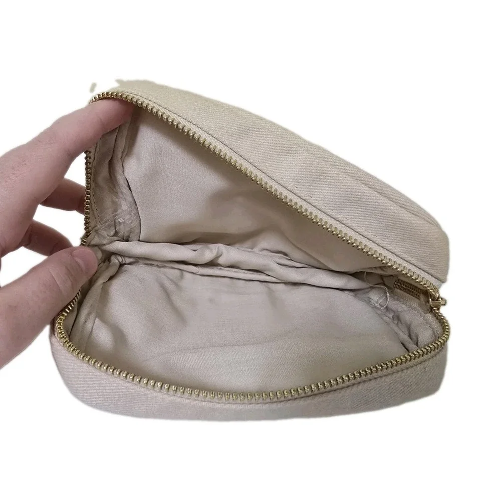 Chloe Small Coin / Cosmetic Pouch Bag Beige‎ Canvas